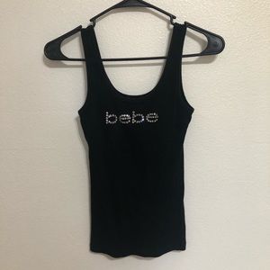 [Bebe] Logo Ribbed Tank Top